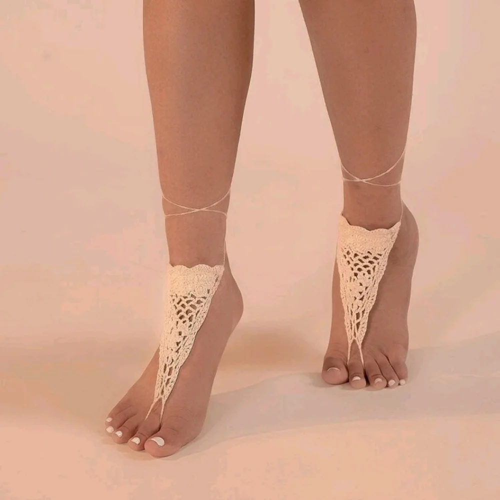 🍉5 for $25* Crochet Boho Barefoot Sandals